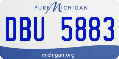 MI license plate DBU5883