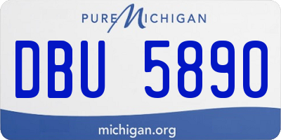 MI license plate DBU5890