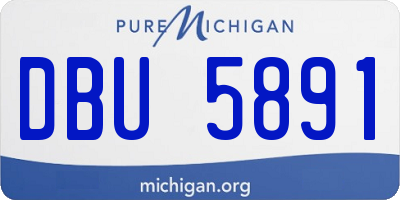 MI license plate DBU5891