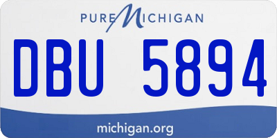 MI license plate DBU5894
