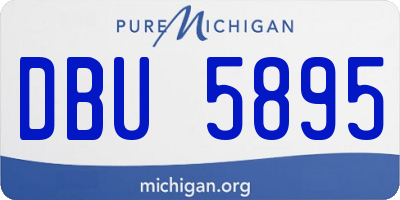 MI license plate DBU5895