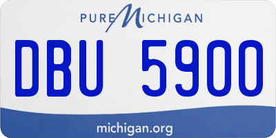 MI license plate DBU5900