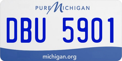 MI license plate DBU5901