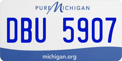 MI license plate DBU5907