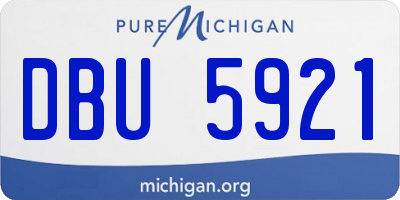 MI license plate DBU5921
