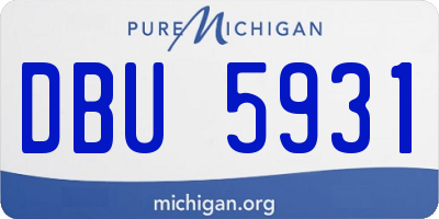 MI license plate DBU5931