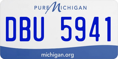 MI license plate DBU5941