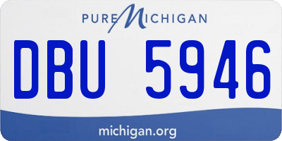 MI license plate DBU5946