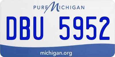 MI license plate DBU5952