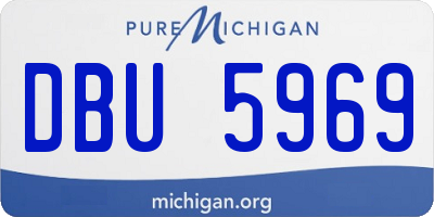 MI license plate DBU5969
