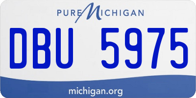 MI license plate DBU5975