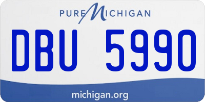 MI license plate DBU5990