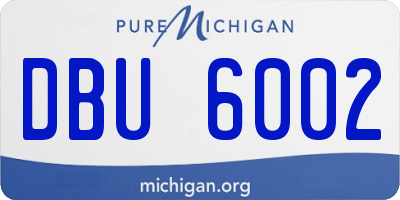 MI license plate DBU6002
