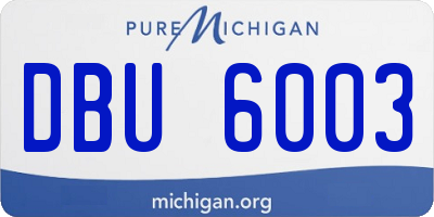 MI license plate DBU6003
