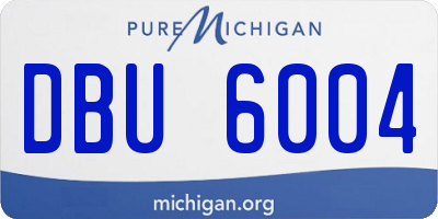 MI license plate DBU6004