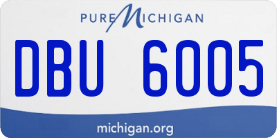 MI license plate DBU6005