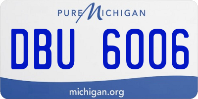 MI license plate DBU6006