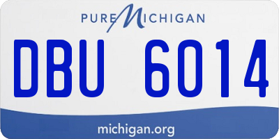MI license plate DBU6014