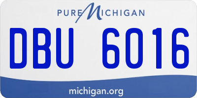 MI license plate DBU6016