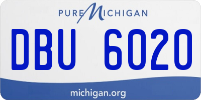 MI license plate DBU6020