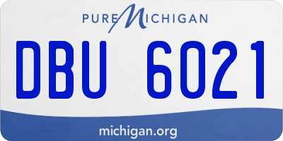 MI license plate DBU6021