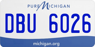 MI license plate DBU6026