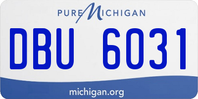 MI license plate DBU6031