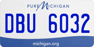 MI license plate DBU6032