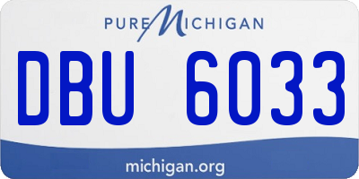 MI license plate DBU6033