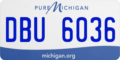 MI license plate DBU6036