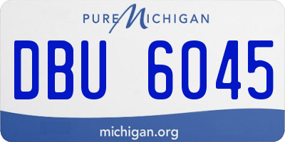 MI license plate DBU6045