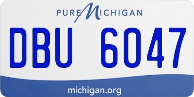 MI license plate DBU6047