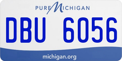 MI license plate DBU6056