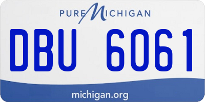MI license plate DBU6061