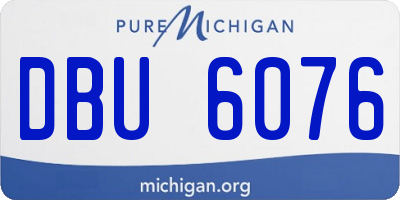 MI license plate DBU6076