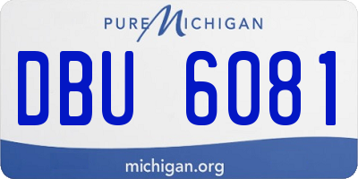 MI license plate DBU6081