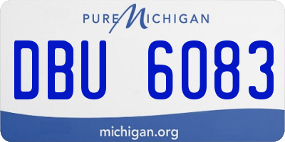 MI license plate DBU6083