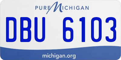 MI license plate DBU6103