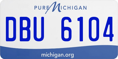 MI license plate DBU6104
