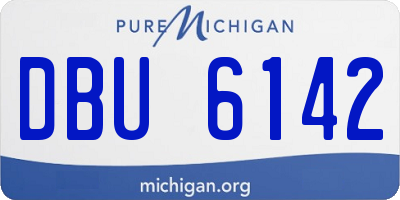 MI license plate DBU6142