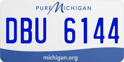 MI license plate DBU6144