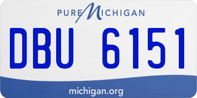 MI license plate DBU6151