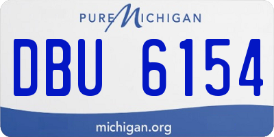 MI license plate DBU6154