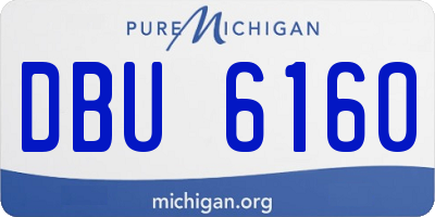 MI license plate DBU6160