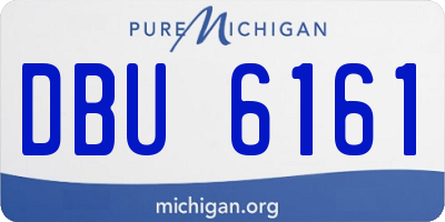MI license plate DBU6161