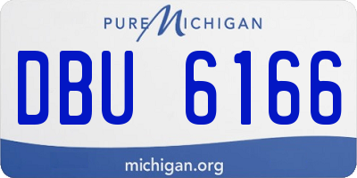 MI license plate DBU6166