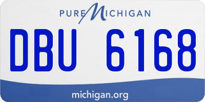 MI license plate DBU6168
