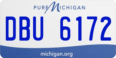 MI license plate DBU6172