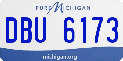 MI license plate DBU6173