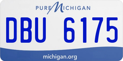 MI license plate DBU6175